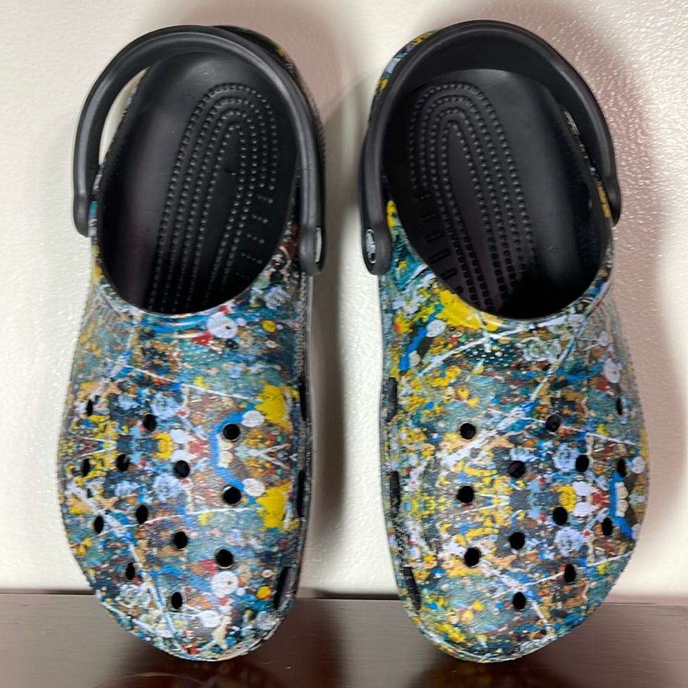 CROCS - RARE Jackson Pollock edition!!  Ladies 10